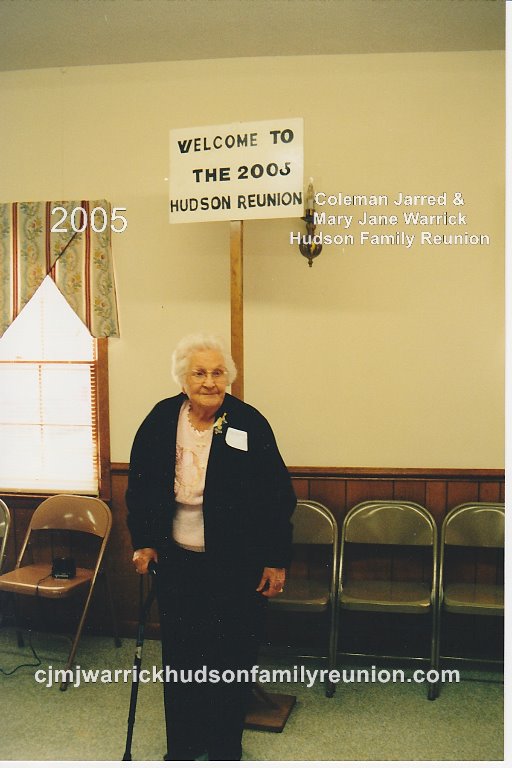2005 – Oldest Descendant of Sam in Attendance: Mabel Hudson Bishop