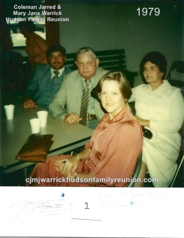 1979 – Family of Will I – Bob Hudson, Troy Raymond Hudson Jr., Elena Sutton Hudson, Janice Hudson (in foreground).