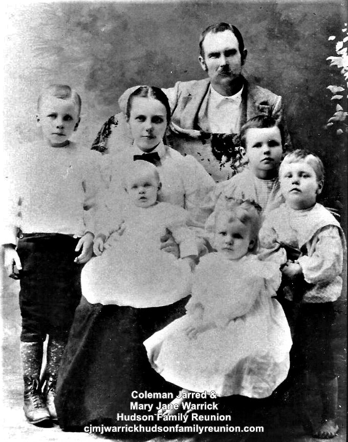Sally Jane & Lewis Bryant Warrick and first 5 children.