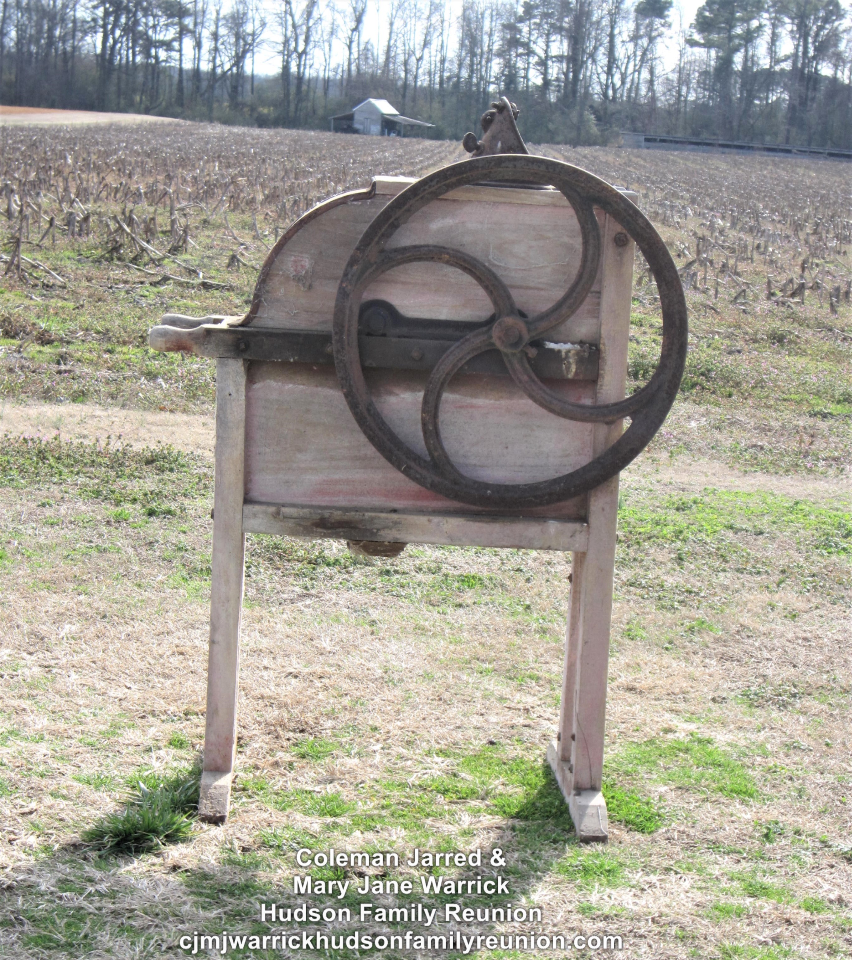 Corn Sheller Made of Wood and Metal