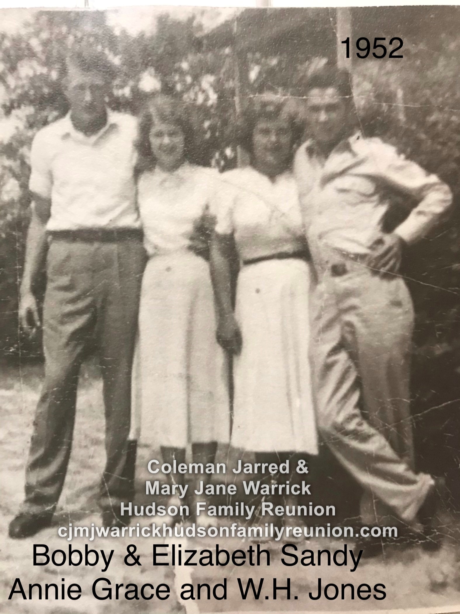 Elizabeth Jones Sandy with W.H. Jones, and Spouses