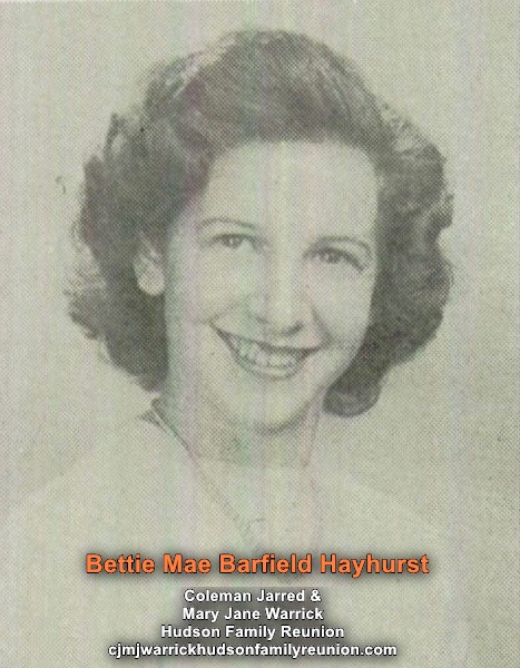 Bettie Mae Barfield Hayhurst