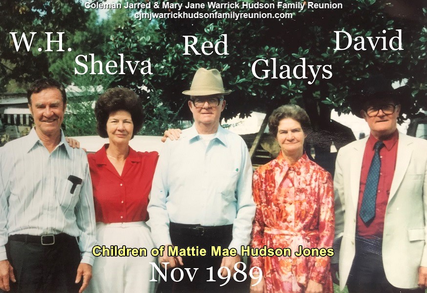 Children of Mattie Mae Hudson Jones - Nov 1989