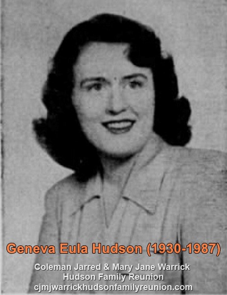 Geneva Eula Hudson (1930-1987)