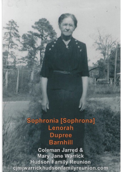 Sophronia [Sophrona] Lenorah Dupree Barnhill