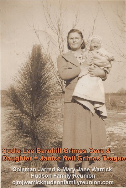 Sudie Lee Barnhill Grimes Core & Daughter Janice Nell Grimes Teague