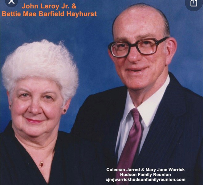 John Leroy Jr. & Bettie Mae Barfield Hayhurst