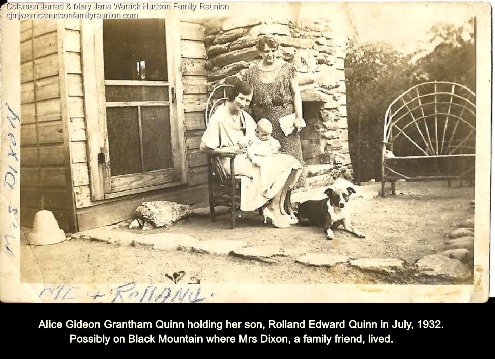 Alice Gideon Grantham Quinn & son, Rolland Edward Quinn - July 1932