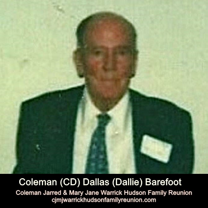 Coleman Dallie Barefoot 7/29/1905- 2/13/1981