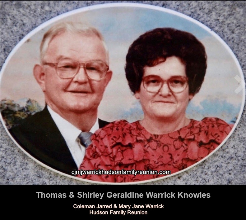 Thomas & Shirley Geraldine Warrick Knowles