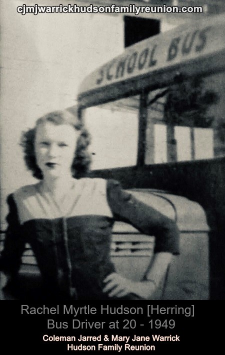 Rachel Myrtle Hudson Herring - Bus Driver at 20 - 1949