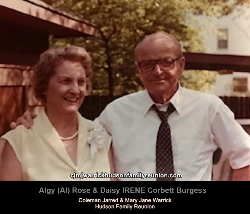 Algy (Al) Rose & Daisy IRENE Corbett Burgess