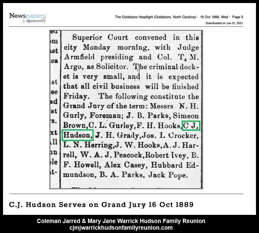 1889,10-16 Grand Jury Juror