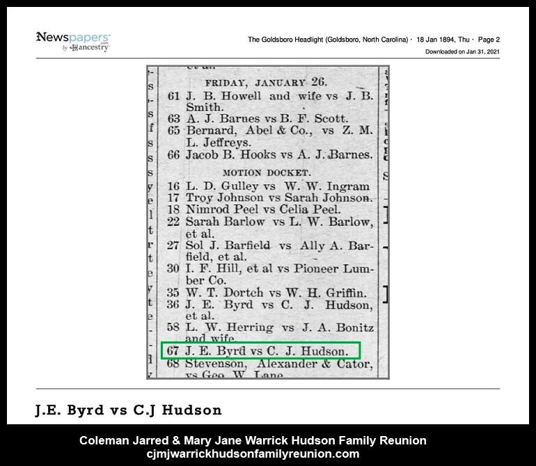 1894, 1-18 JE Byrd vs CJ