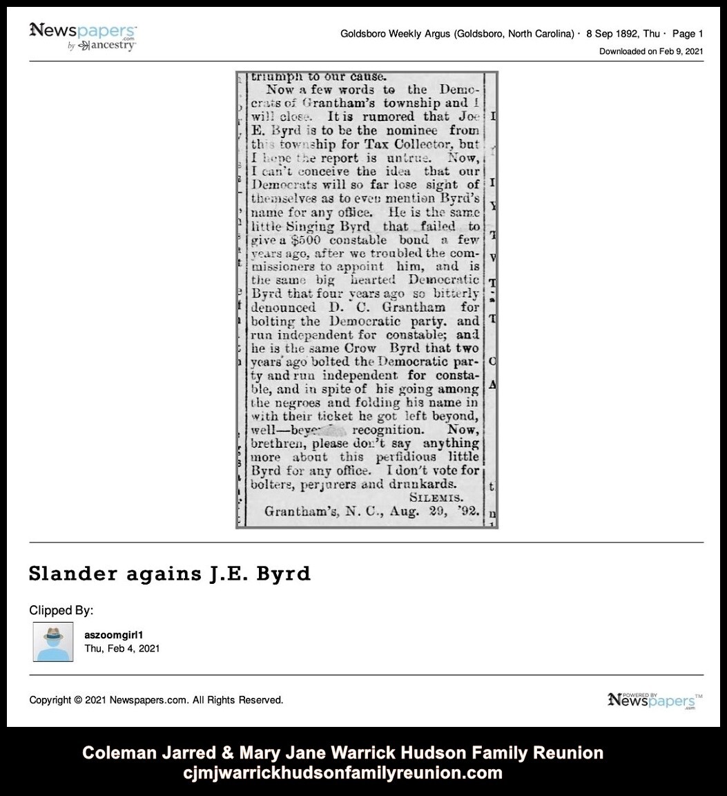 1892-Slander agains J.E. Byrd