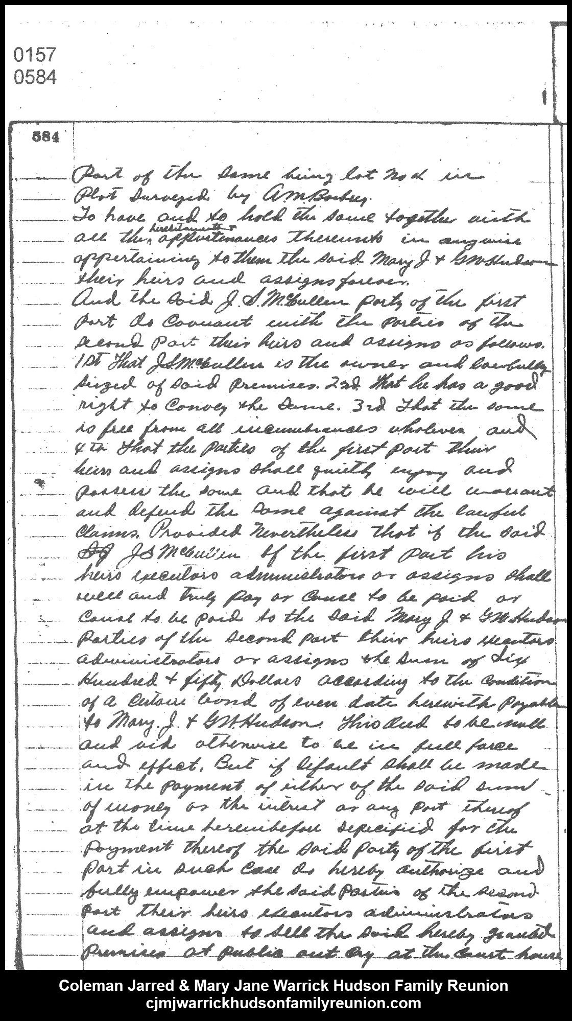 1907, 10-9 - Deed - J. S. McCullen to MJ & George ([page 2 of 3)