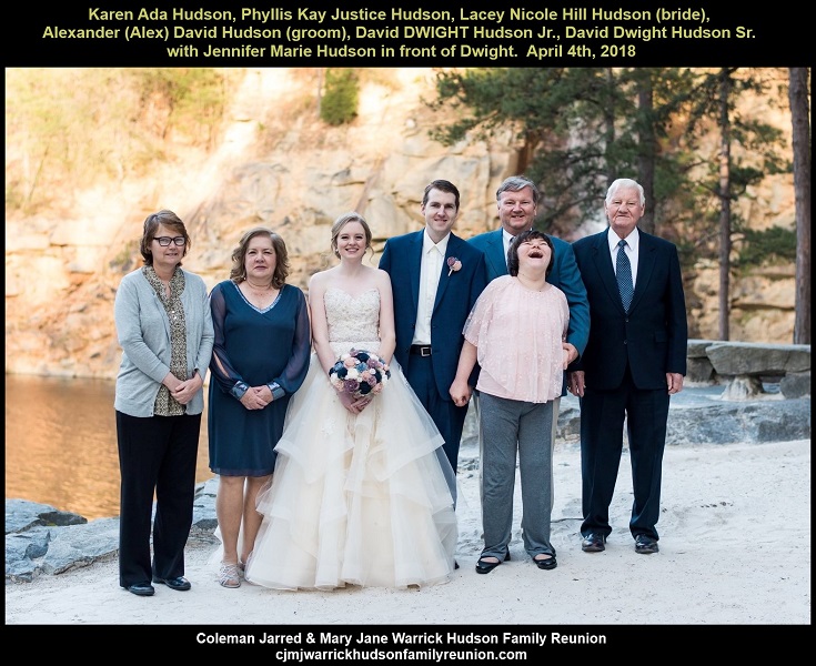 Alexander (Alex) David & Lacey Nicole Hill Hudson and Family of Alex - 2018, 4-4
