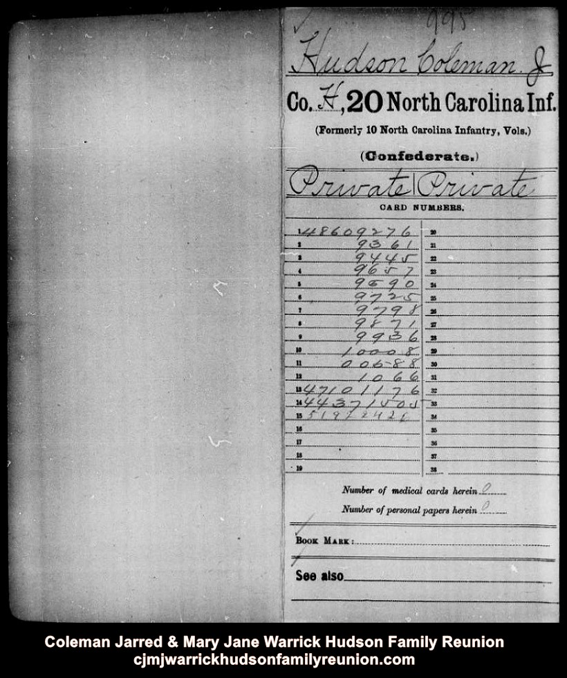 1861 - 1865 - Civil War - CJ - Record